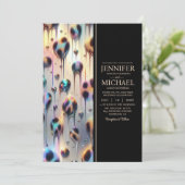 SEE BACK All-In-One Exotic Posh Wedding Invitation Kaart (Staand voorkant)