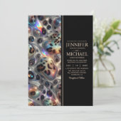 SEE BACK All-In-One Exotic Posh Wedding Invitation Kaart (Staand voorkant)