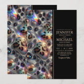 SEE BACK All-In-One Exotic Posh Wedding Invitation Kaart (Voorkant / Achterkant)