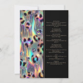 SEE BACK All-In-One Exotic Posh Wedding Invitation Kaart (Achterkant)