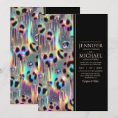 SEE BACK All-In-One Exotic Posh Wedding Invitation Kaart (Voorkant / Achterkant)