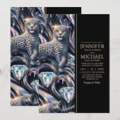 SEE BACK All-In-One Exotic Posh Wedding Invitation Kaart (Voorkant / Achterkant)