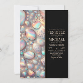 SEE BACK All-In-One Exotic Posh Wedding Invitation Kaart