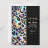 SEE BACK All-In-One Exotic Posh Wedding Invitation Kaart (Voorkant)