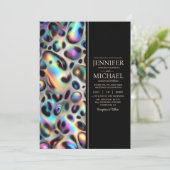 SEE BACK All-In-One Exotic Posh Wedding Invitation Kaart (Staand voorkant)