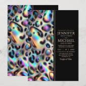 SEE BACK All-In-One Exotic Posh Wedding Invitation Kaart (Voorkant / Achterkant)