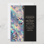 SEE BACK All-In-One Exotic Posh Wedding Invitation Kaart (Voorkant)