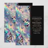 SEE BACK All-In-One Exotic Posh Wedding Invitation Kaart (Voorkant / Achterkant)