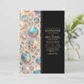 SEE BACK All-In-One Exotic Posh Wedding Invitation Kaart (Staand voorkant)