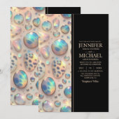 SEE BACK All-In-One Exotic Posh Wedding Invitation Kaart (Voorkant / Achterkant)