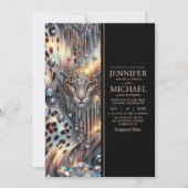 SEE BACK All-In-One Exotic Posh Wedding Invitation Kaart (Voorkant)