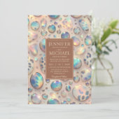 SEE BACK All-In-One Exotic Posh Wedding Invitation Kaart (Staand voorkant)