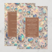 SEE BACK All-In-One Exotic Posh Wedding Invitation Kaart (Voorkant / Achterkant)