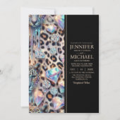 SEE BACK All-In-One Exotic Posh Wedding Invitation Kaart (Voorkant)