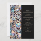 SEE BACK All-In-One Exotic Posh Wedding Invitation Kaart (Achterkant)