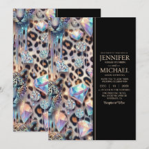 SEE BACK All-In-One Exotic Posh Wedding Invitation