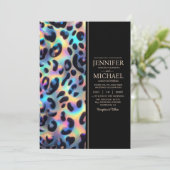 SEE BACK All-In-One Exotic Posh Wedding Invitation Kaart (Staand voorkant)