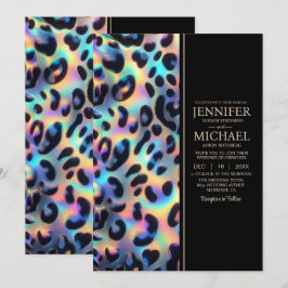 SEE BACK All-In-One Exotic Posh Wedding Invitation Kaart