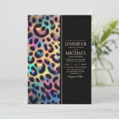 SEE BACK All-In-One Exotic Posh Wedding Invitation Kaart (Staand voorkant)