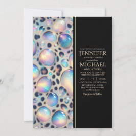 SEE BACK All-In-One Exotic Posh Wedding Invitation Kaart