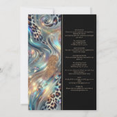 SEE BACK All-In-One Exotic Posh Wedding Invitation Kaart (Achterkant)