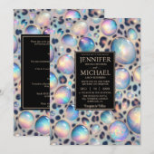 SEE BACK All-In-One Exotic Posh Wedding Invitation Kaart (Voorkant / Achterkant)