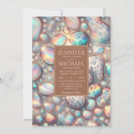 SEE BACK All-In-One Exotic Posh Wedding Invitation Kaart