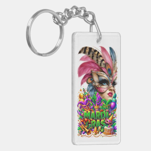 SEE BACK - Mardi Gras Sleutelhanger (Voorkant Links)