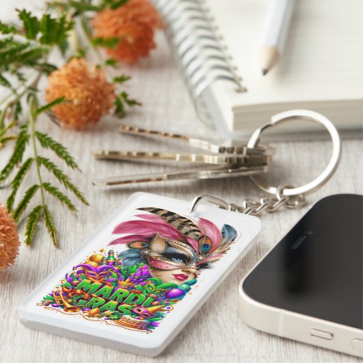 SEE BACK - Mardi Gras Sleutelhanger (Voorkant Rechts)