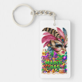 SEE BACK - Mardi Gras Sleutelhanger
