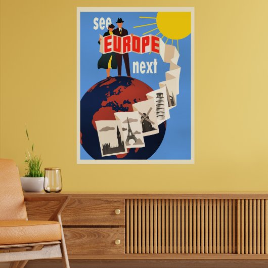 See Europe Next travel poster, Poster (Woonkamer 2)