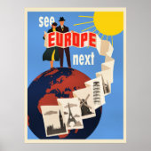 See Europe Next travel poster, Poster (Voorkant)
