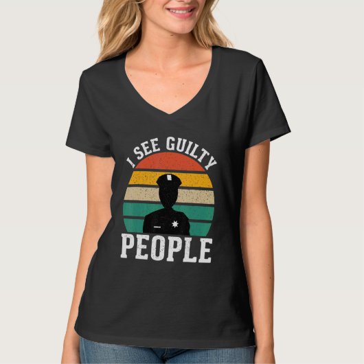 See Guilty People Correctional Officer 1 T-shirt (Voorkant)