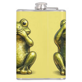 See Hear Speak No Evil Funny Frogs Heupfles (Achterkant)
