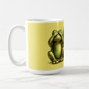 See Hear Speak No Evil Funny Frogs Koffiemok
