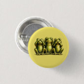 See Hear Speak No Evil Funny Frogs Ronde Button 3,2 Cm (Voorkant /achterkant)