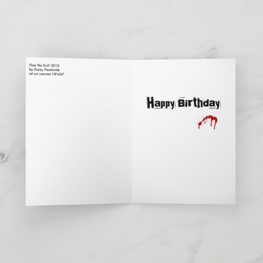 'See No Evil' print op een Kaart (Binnen)
