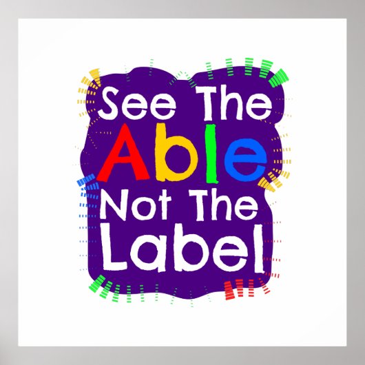 See The Able Not The Label Poster (Voorkant)