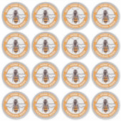 See-through Honey Bee Logo White Label Sticker (Voorkant)