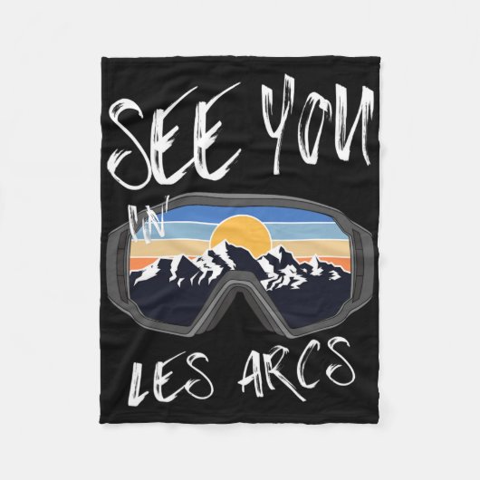 See You In Les Arcs France Hiking Vacation Ski  Fleece Deken (Voorkant)