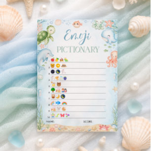 See You Soon Oceaan Baby Shower Emoji Spel Kaart