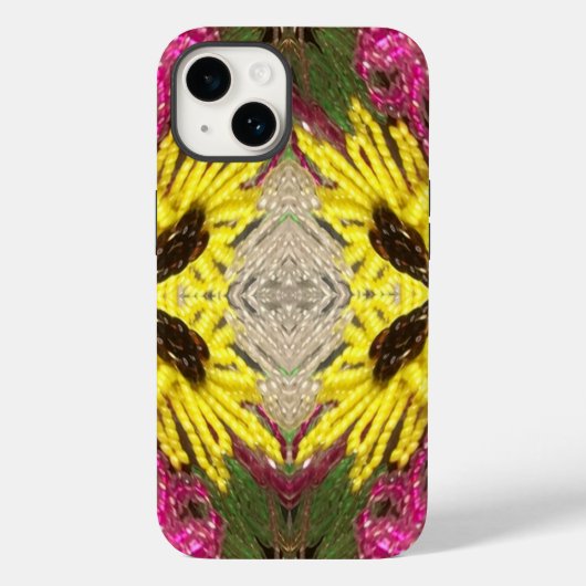Seed Beading Floral Arrangement Abstract Case-Mate iPhone Case (Achterkant)