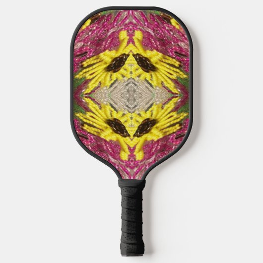 Seed Beading Floral Arrangement Abstract Pickleball Paddle (Voorkant)