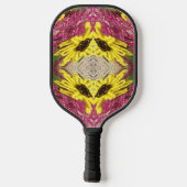 Seed Beading Floral Arrangement Abstract Pickleball Paddle (Achterkant)