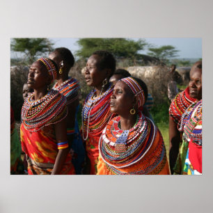 Seed Beads Jewelry uit de Massai in Kenia Poster