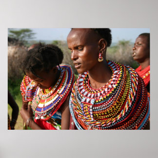 Seed Beads Jewelry uit de Massai in Kenia Poster