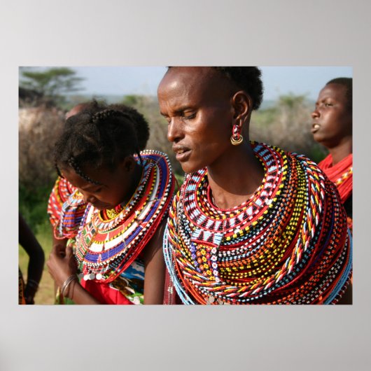 Seed Beads Jewelry uit de Massai in Kenia Poster (Voorkant)