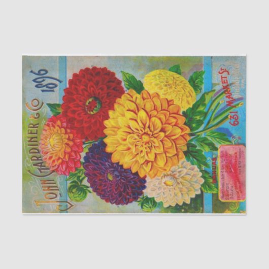 " Seed Catalog John Gardiner, 1896 Tissuepapier (Voorkant)