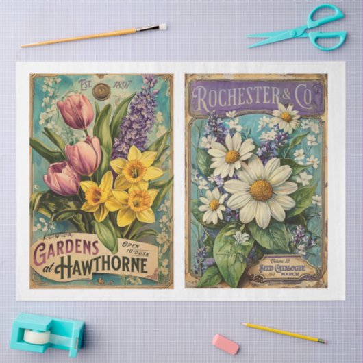 Seed Catoloque x 2 design Tissuepapier (Craft)