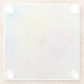 Seed of Life glass coaster Glazen Onderzetter (Achterkant)
